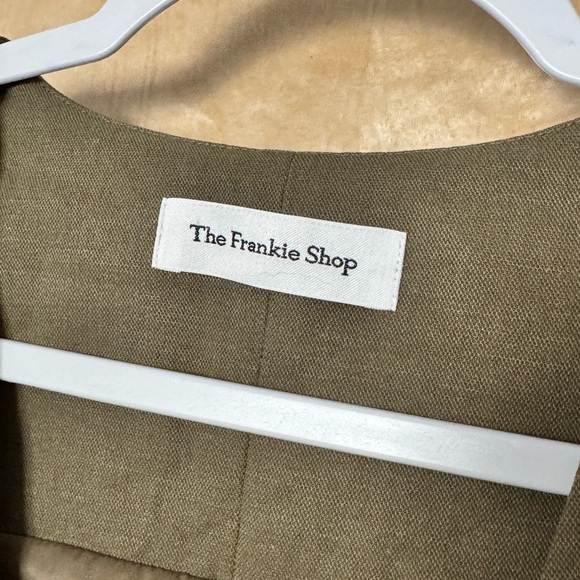 The Frankie Shop Khaki Green Linen blend Vest - Picture 4 of 8